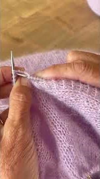 Col en V parfait en tricot : diminution double centrale #tricoter #tuto