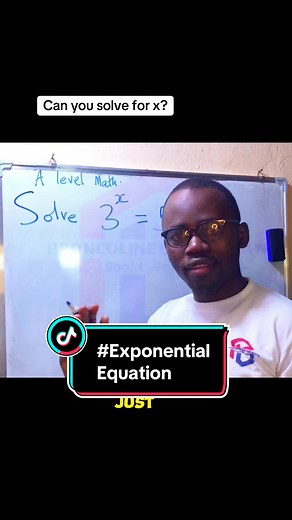 Solving Exponential Equation 3^x = 5 | Algebra Math Problem