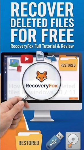 How to Recover Deleted Files for Free in Windows 10 & 11 | RecoveryFox Tutorial #DataRecovery