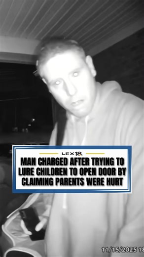 CRIME ON CAMERA: A Michigan man has been charged after home security video captured him attempting to get children at a northern Scott County home to open their front door by falsely claiming their parents were injured outside. | LEX 18