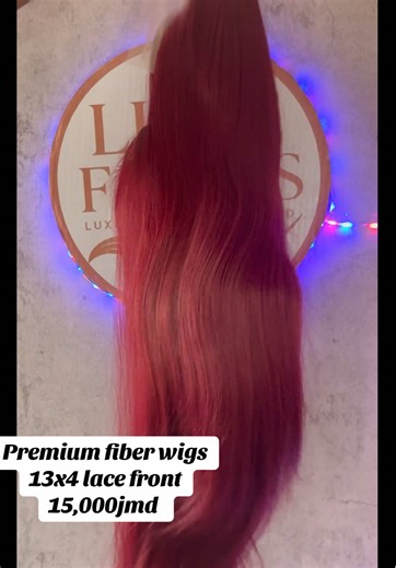 Premium Fiber Wigs: 13x4 Lace Front at 15,000 JMD