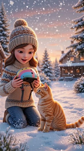 Orange Tabby's Ice Skating Dream: From Clumsy to Dazzling! ⛸️🐱 #CatShorts, #Animation, #CutePets