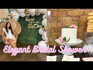 COME TO MY ELEGANT BRIDAL SHOWER! | Bridal Shower Vlog, Bridal Shower Ideas