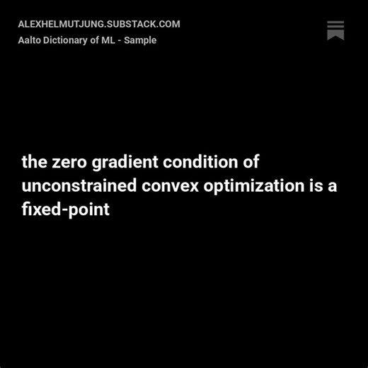 Fixed-Point of View on ML