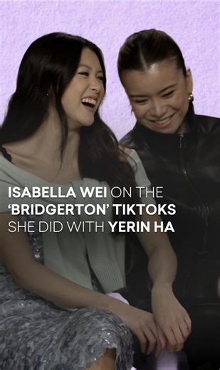 Isabella Wei completely forgot about the 'Bridgerton' set TikToks she made with Yerin Ha 😂 #Bridgerton #isabellawei #yerinha #posyli #sophiebaek | The Hook