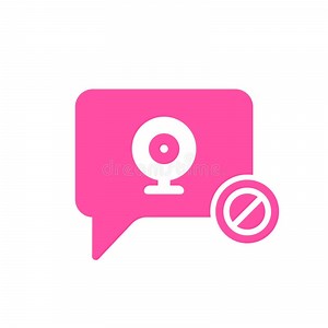 Video Chat Icon with Not Allowed Sign. Video Chat Icon and Block, Forbidden, Prohibit Symbol Stock Vector - Illustration of graphic, communication: 112653047
