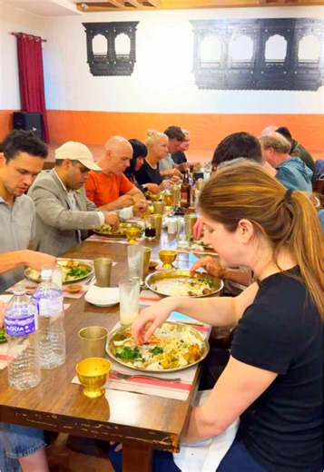 See how travellers eat nepali food using their hand as we Nepali people do. #dalbhat #trekwaysnepal @Trek Ways Nepal