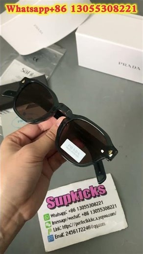 Fashion Prada Sunglasses With Iconic Metal Plaque Bark Brown Review From Supkicks #supkicks #prada