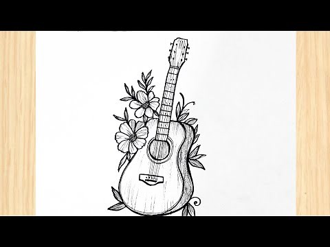 How To Draw A Guitar | Easy Guitar Drawing Step-by-Step