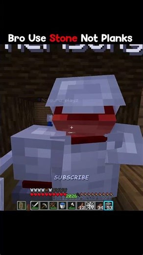 Bro Use Stone Not Planks #minecraft #mlgclutch #pvp #clutch #manhunt