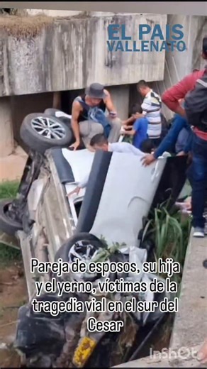 Canal 12 El Nuestro on Instagram: "🥹🕊️Como Asdrúbal Peñaranda Padilla, de 56 años, su esposa Mileidy Johanna Vera Madariaga, de 43 años; su hija, Yenny Carolina Peñaranda Vera, de 21 años, y el joven Brayan Duván Olarte Lizarazo, de 24 años, quien era la pareja sentimental de Yenny, fueron identificadas las víctimas del trágico accidente de tránsito registrado la tarde del domingo en la vía El Líbano – San Alberto, sur del Cesar. El grupo familia se movilizaba en una camioneta Toyota de color 