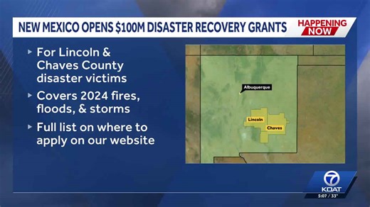 Disaster recovery grants available for Chaves and Lincoln counties