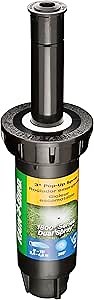 Rain Bird 1803DSF Professional Dual Spray Pop-Up Sprinkler, 360° Full Circle Pattern, 8' - 15' Spray Distance, 3" Pop-up Height