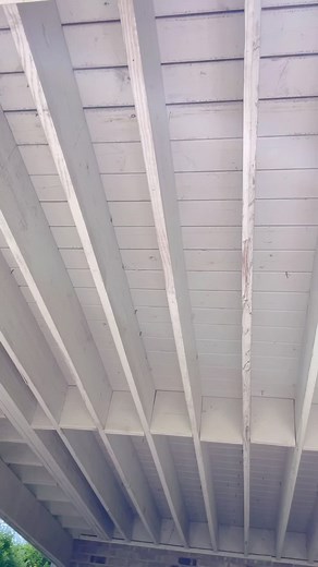 Patio ceiling upgrade🔨 (the space above is enclosed) #construction #patio #backyard #diy #outdoorliving #contractor #facebookreels #viral #trending | Scarlet Oak Homes