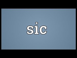 Sic Meaning