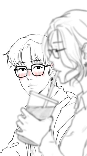 Cir on Instagram: "why do i blush so easily😳🫣 #procreate #animation #illustration #delulu #relationships #crush #webtoon #ricocir #manhwa"