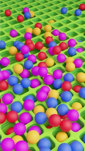 Mega Rainbow Ball Storm 🌈 Chill ASMR Taps #shorts #golf #blender Loop 134