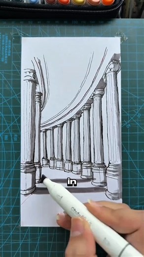 How Does This Artist Draw Buildings in Perfect Perspective?