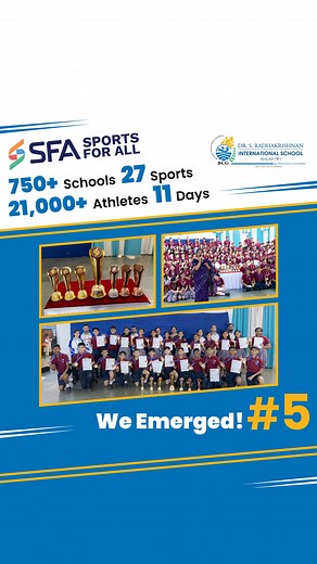Dr. S. Radhakrishnan International School, Malad on Instagram: "In our debut season, we secured 5th place at the SFA Championship and celebrated this incredible achievement with a victory parade. Here’s to many more milestones ahead! 🏆 #FirstOfMany #SFAChamps #VictoryParade"