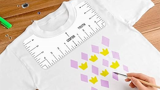Tshirt ruler guide for vinyl, make sure image on the center