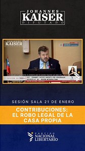 Contribuciones: el robo legal de la casa propia 🏠💸 Pagas impuestos cuando ganas, cuando construyes y cuando compras. Y después el Estado vuelve por lo mismo, año tras año, como si tu casa no fuera tuya… sino un arriendo obligado. El que ahorra en vivienda, paga. El que tiene pituto, zafa. Basta de impuestos sobre impuestos. 🇨🇱 #Contribuciones #CasaPropia #ImpuestosAbusivos | Johannes Kaiser