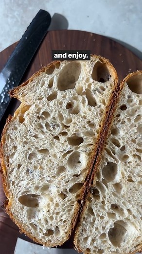 Let's make high hydration sourdough bread (formula below)! This bread has about 80% water added to the dough, appropriate for the flour I'm using. The keys are to mix/knead sufficiently, give the dough vigorous sets of stretches and folds during bulk fermentation for additional strength, shape tightly, and likely, score a little more shallowly (so the bread doesn't spread too much during baking). 55% ABC 35% Type-85 10% central milling high mountain 80% water 1.8% salt 19.15% levain (6% pre-ferm