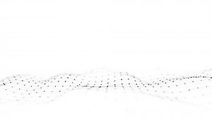 Dynamic wave with connected dots and lines on a white background. Digital wave background concept. Abstract technology background. Big data visualization. 3D rendering.