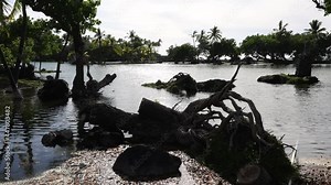 Fish Pond in Kalahuipuaa Historical Park on the Big Island of Hawaii, one of the world's three largest power spots