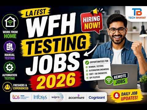 WFH Testing Jobs 2026 | Manual & Automation QA Jobs | Remote Software Testing Jobs | Tech Bharat
