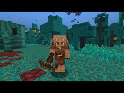 Builder with Warped House in Minecraft Timelapse