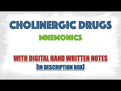Cholinergic Drugs classification with Mnemonics