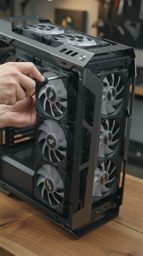 Building the CRAZIEST Gaming PC Case I've Ever Seen 🤯🔥| ASMR #asmr #shorts