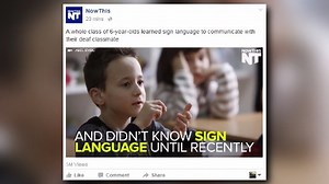 Students learn sign language for their deaf classmate