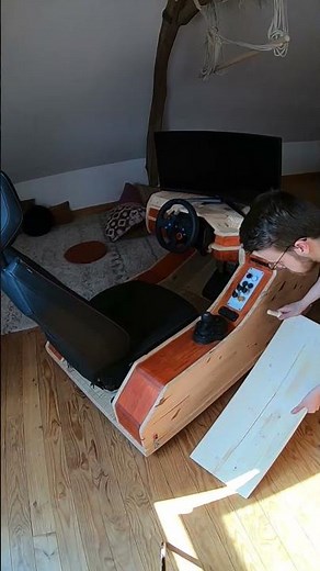 Transformation de mon simulateur auto en mode bureau ! 🚗🪛 #simracing #diy #simulator #fyp