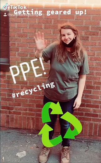 Kat gets geared up for a walk through of Eureka’s recycling facility i... | TikTok