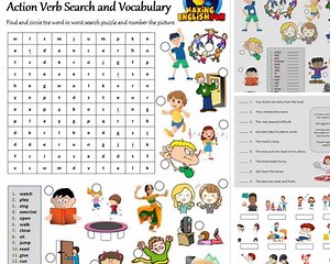 13 Action Verb WorksheetsMaking English Fun