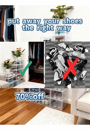 High-Definition and Non-Yellowing—The Thickened Transparent Shoe Box Features Excellent Load-Bearing Performance!#NoMoreCheapBoxes #BlackFriday #7code