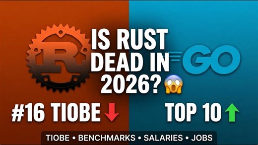 Rust Just Dropped to #16 on TIOBE — Is Go Winning in 2026? | Darshan Vichhi | 17 comments