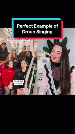 This is the perfect example of what to do when singing as a group. Cred: @Kelsie Watts #forgood #wicked #groupsinging #vocaltips #vocalcoach