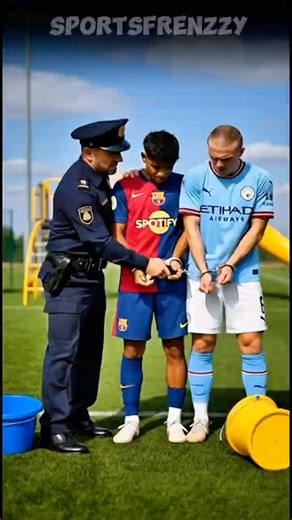 Messi arrested Lamine Yamal &. Erling Haaland because.... #football #yamal #ronaldo #fyp #viral #ai