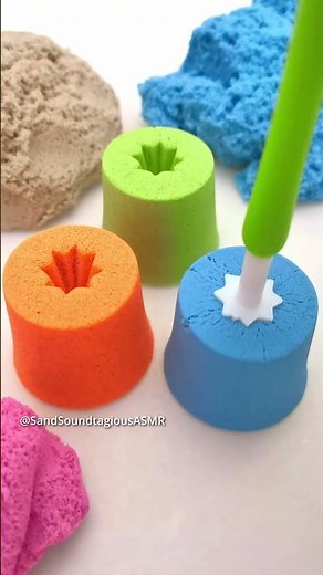 Green, Blue or Orange? Which Color Satisfied You Most? 💚💙🟠👆✂️ Kinetic Sand ASMR 1995