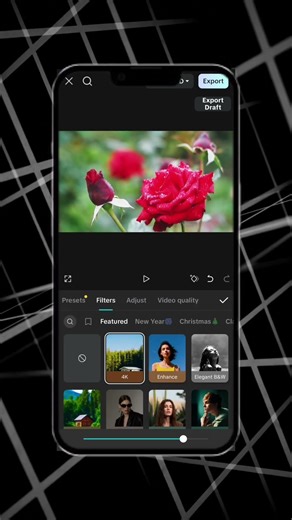 Convert your normal video to 4 k using Cap cut app