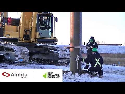 Helical pile installation - large diameter - through frost
