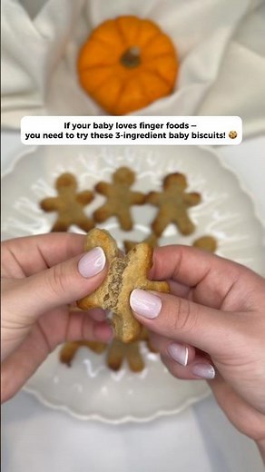 3-Ingredient Baby Biscuits 🍪 | Easy Healthy Snack for Babies (6–12 Months) #babycookies #blw