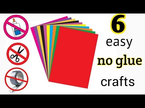 6 easy no glue paper craft|Easy paper craft without glue||Easy diy no glue craft idea|Easy craft