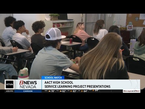 Eleventh graders presented their service-learning projects