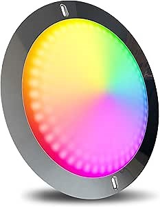 Goldlife P11 Inground Pool Light 11Inch, 120W 12000LM Stainless Steel Underwater Pool Lights with Adaptable Joint, 12V LED RGB Waterproof Swimming Pool Light (Without Wire/Controller)