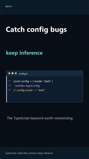 TypeScript satisfies in 30 Seconds