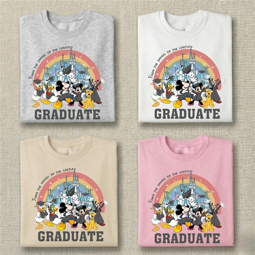 Disney Graduation Shirts,mickey Mouse & Friends Graduate Tee,from the Tassel to the Castle Shirt,disney Castle Grad Outfit,graduation Gift - Etsy