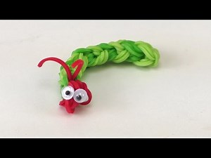 Loom Raupe / loom bands Raupe Anleitung DIY deutsch / loom bands caterpillar tutorial / Deko